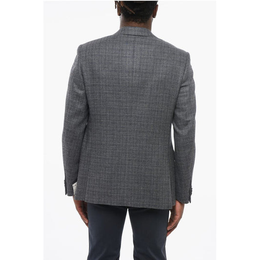 Blended Wool Blazer with Flap Pockets