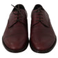 Eleganti scarpe eleganti in pelle bordeaux