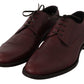 Eleganti scarpe eleganti in pelle bordeaux