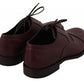 Eleganti scarpe eleganti in pelle bordeaux