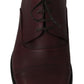 Eleganti scarpe eleganti in pelle bordeaux