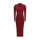 Self-Portrait Ribbed midi Dress