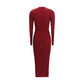 Self-Portrait Ribbed midi Dress