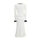 Self-Portrait Pointelle Knit Long Dress