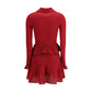 Self-Portrait Pointelle knit short Dress