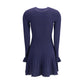 Self-Portrait Knit short pointelle Dress