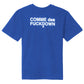 Comme Des Fuckdown Blue Cotton Tops & T-Shirt