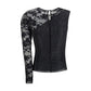Self-Portrait One-shoulder lace and rhinestone Top