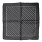 Dolce & Gabbana Black Fish Print Silk Square Men Foulard Scarf