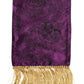 Dolce & Gabbana Purple Silk Fringes Cross Men Foulard Scarf