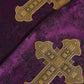 Dolce & Gabbana Purple Silk Fringes Cross Men Foulard Scarf