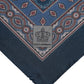 Dolce & Gabbana Blue Printed Silk Square Men Foulard Scarf