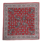 Dolce & Gabbana Red Floral Cotton Square Foulard Scarf