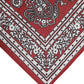 Dolce & Gabbana Red Floral Cotton Square Foulard Scarf