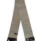 Dolce & Gabbana Gray Skulls Silk Fringes Men Foulard Scarf