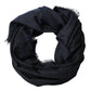 Dolce & Gabbana Black Viscose Fringes Neck Warmer Scarf