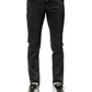 Dolce & Gabbana Black Washed Double Waistband Denim Jeans