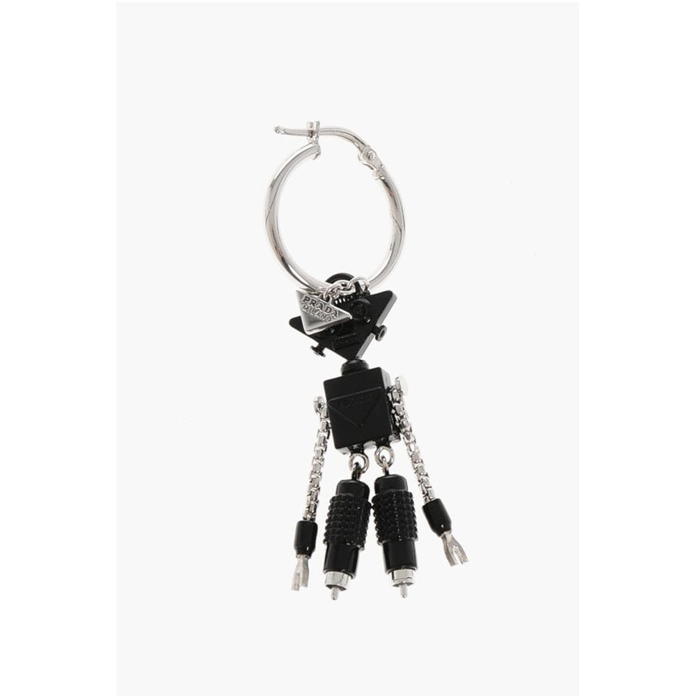 Silver ROBOT Single Earring