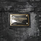 Dolce & Gabbana Black Washed Embellished Skinny Denim Jeans