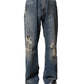 Dolce & Gabbana Blue Cotton Tattered Men Denim Jeans