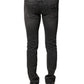 Dolce & Gabbana Black Washed Tattered Slim Fit Denim Jeans