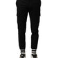 Dolce & Gabbana Black Cotton Cargo Joggers Men Pants