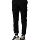 Dolce & Gabbana Black Cotton Cargo Joggers Men Pants