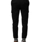 Dolce & Gabbana Black Cotton Cargo Joggers Men Pants