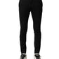 Dolce & Gabbana Black Wool Men Skinny Mid Waist Pants