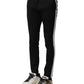 Dolce & Gabbana Black Wool Men Skinny Mid Waist Pants