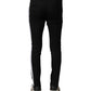 Dolce & Gabbana Black Wool Men Skinny Mid Waist Pants