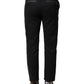 Dolce & Gabbana Black Gray Cotton Tapered Men Pants