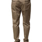 Dolce & Gabbana Brown Cotton Tapered Men Formal Pants