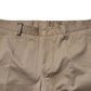 Dolce & Gabbana Brown Cotton Tapered Men Formal Pants