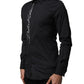Dolce & Gabbana Black Cotton SICILIA Logo Men Dress Shirt