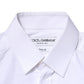 Dolce & Gabbana White Cotton GOLD Long Sleeves Dress Shirt
