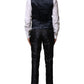 Dolce & Gabbana Black Jacquard 3 Piece Single Breasted Suit