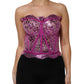 Dolce & Gabbana Pink Bustier Sleeveless Corset Blouse Top
