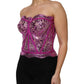 Dolce & Gabbana Pink Bustier Sleeveless Corset Blouse Top