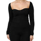 Dolce & Gabbana Black Viscose Long Sleeve Pullover Blouse Top
