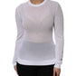 Dolce & Gabbana White Round Neck Long Sleeves Pullover Top
