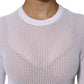 Dolce & Gabbana White Round Neck Long Sleeves Pullover Top