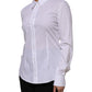 Dolce & Gabbana White Cotton Collared Long Sleeves Shirt Top