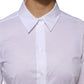 Dolce & Gabbana White Cotton Collared Long Sleeves Shirt Top