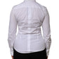 Dolce & Gabbana White Cotton Collared Long Sleeves Shirt Top