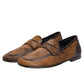 Dolce & Gabbana Brown Loafers Leather Slip On Men Dress Shoes