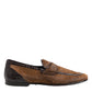 Dolce & Gabbana Brown Loafers Leather Slip On Men Dress Shoes