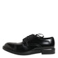 Dolce & Gabbana Black Leather Dress Lace Up Men Formal Shoes