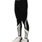 Dolce & Gabbana Black Silver Nylon Skinny Men Leggings Pants
