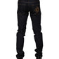 Dolce & Gabbana Black Cotton Skinny Men Denim Jeans